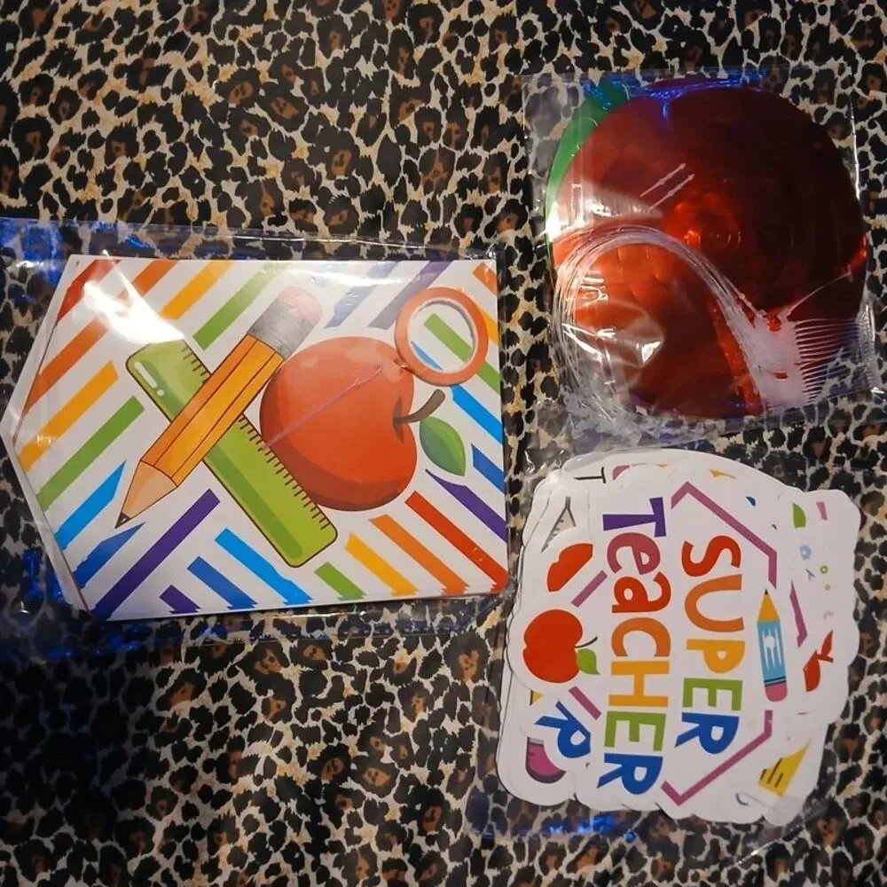 **New Teacher Appreciation Week Banner & Hanging Swirls Decoration Set